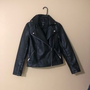 Black leather jacket